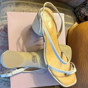 Bone leather size 11 low heel sandal. Franco sarto